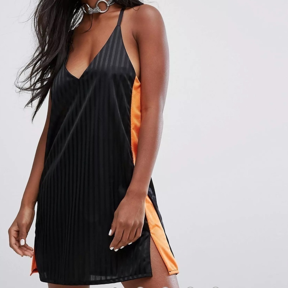 ! The Ragged Priest Satin Stripe Mini Dress